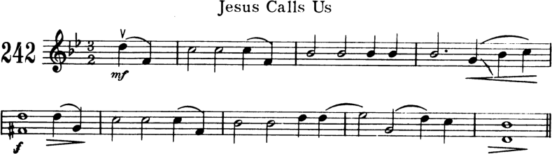 Jesus Calls Us Violin Sheet Music