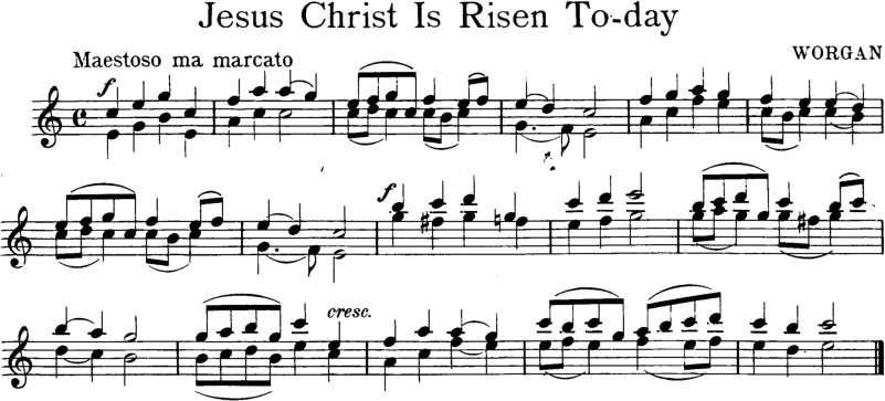Jesus Christ Is Risen Today Violin Sheet Music