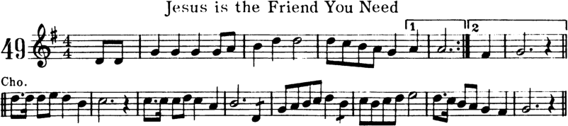 Jesus Is the Friend You Need Violin Sheet Music