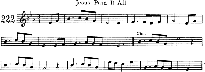 Jesus Paid It All Violin Sheet Music