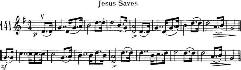 Jesus Saves Violin Sheet Music
