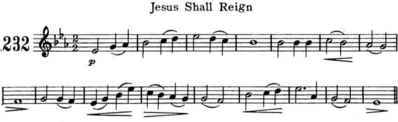 Jesus Shall Reign Violin Sheet Music