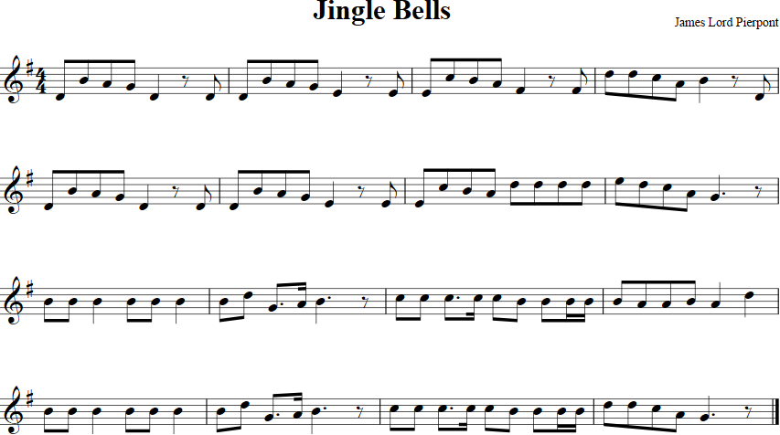 Partitura Jingle Bells