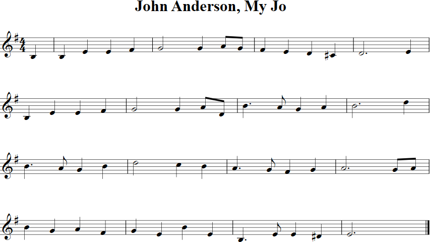 John Anderson My Jo Violin Sheet Music