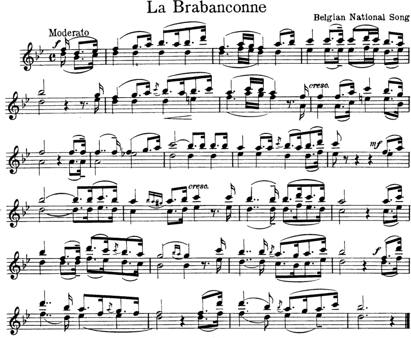 La Brabanconne Violin Sheet Music