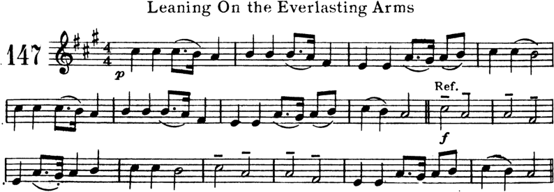 Leaning On the Everlasting Arms Violin Sheet Music