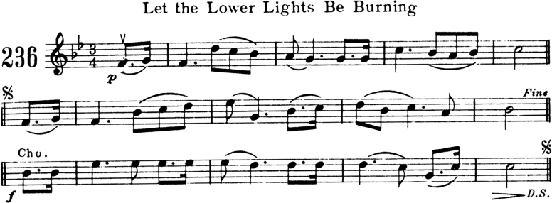 Let the Lower Lights Be Burning Violin Sheet Music