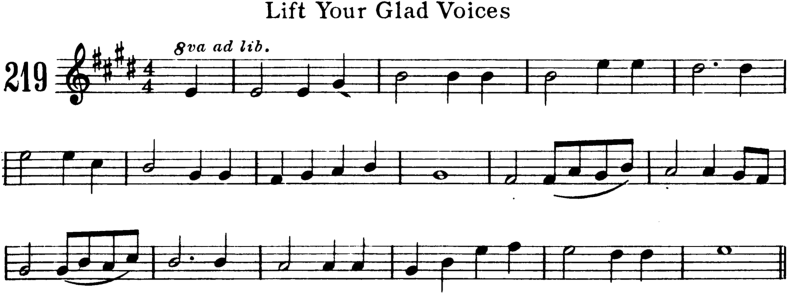Lift Your Glad Voices Violin Sheet Music