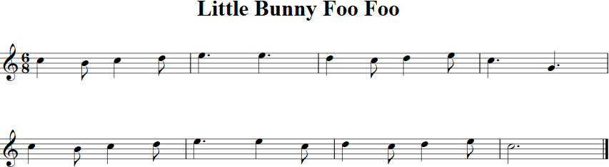 Little Bunny Foo Foo Violin Sheet Music