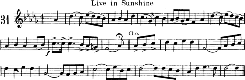 Live In Sunshine Violin Sheet Music