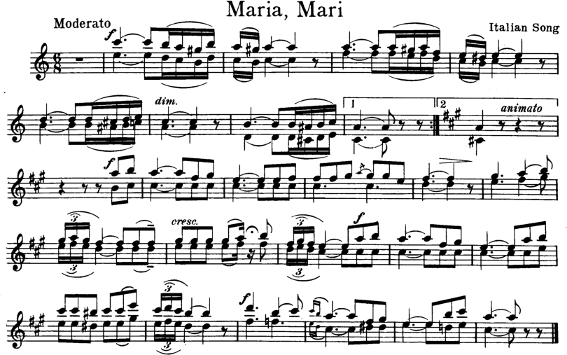 Maria Mari Violin Sheet Music