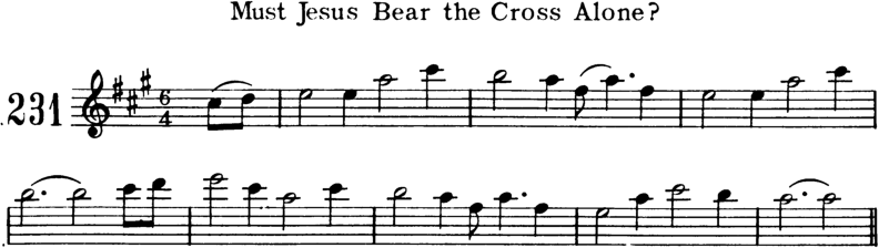 Must Jesus Bear the Cross Alone Violin Sheet Music