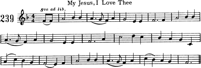 My Jesus I Love Thee Violin Sheet Music
