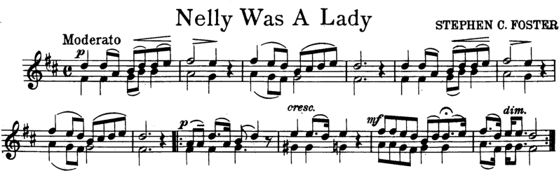 Nelly Was a Lady Violin Sheet Music