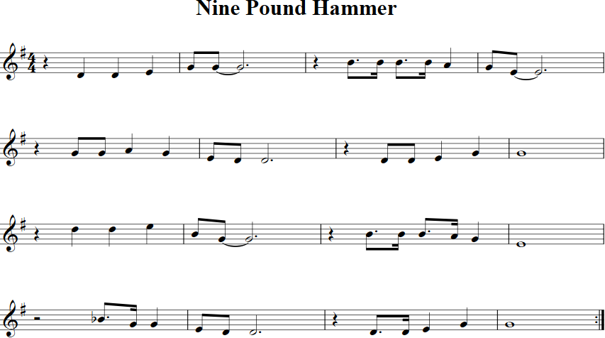 Nine Pound Hammer Violin Sheet Music
