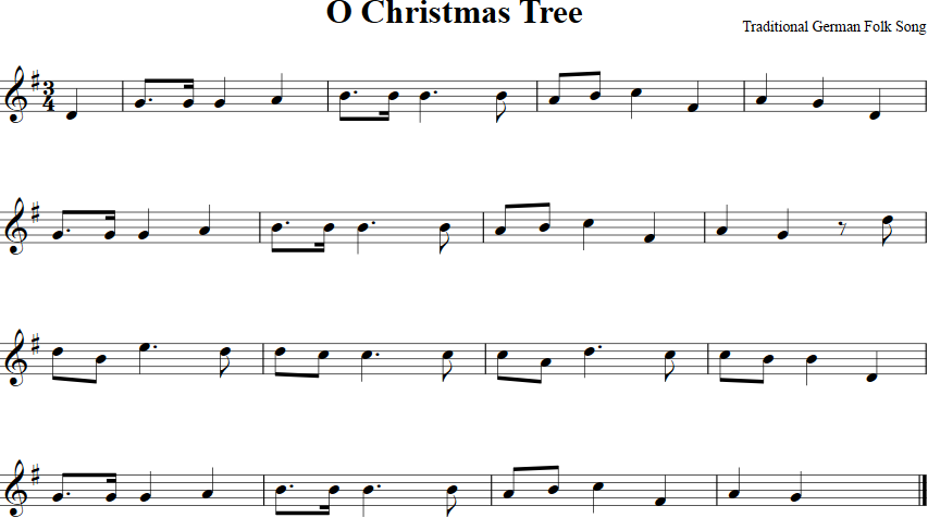 O Christmas Tree Violin Sheet Music