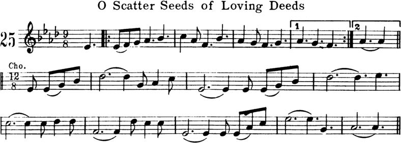 O Scatter Seeds of Loving Deeds Violin Sheet Music