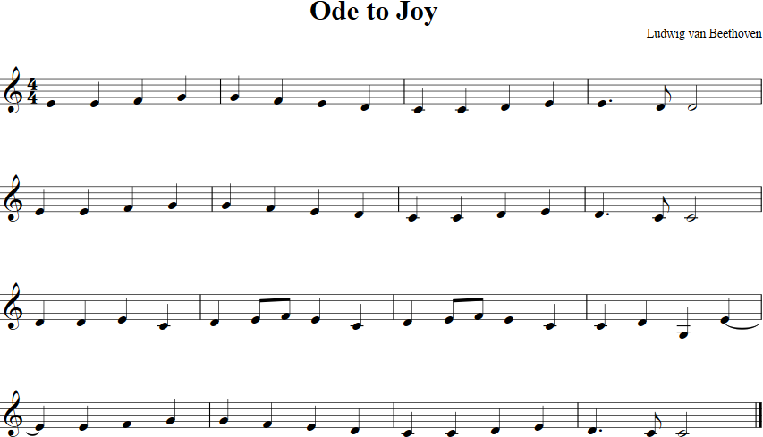 simple recorder solo c scale