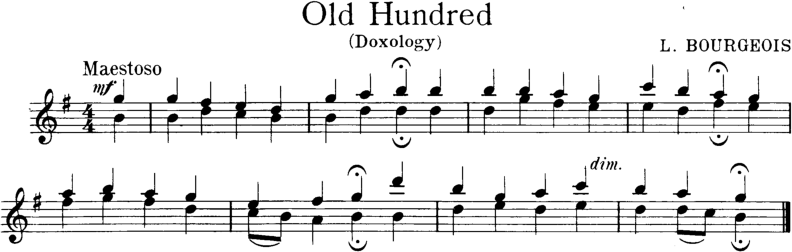 Old Hundred Violin Sheet Music