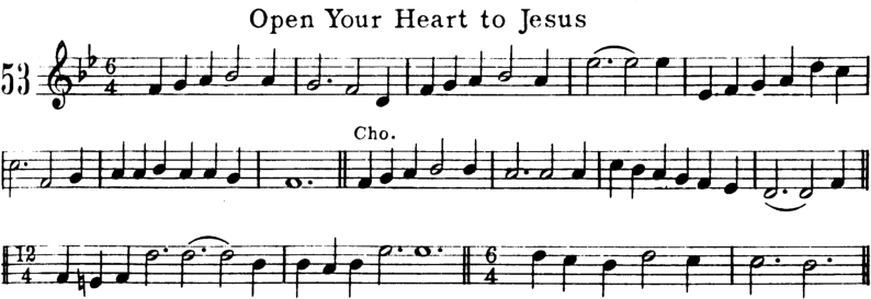 Open Your Heart To Jesus Violin Sheet Music