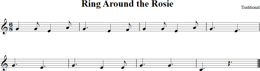 Ring Around the Rosie Violin Sheet Music