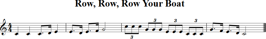 Row Row Row Your Boat Violin Sheet Music