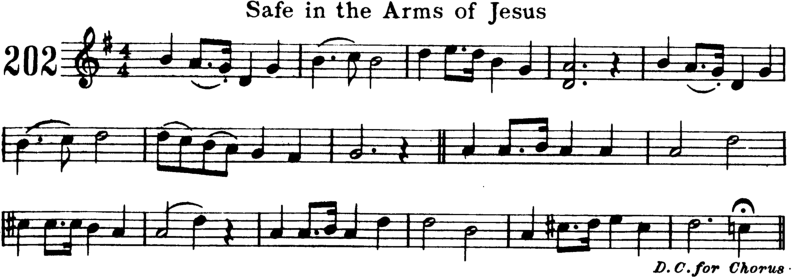Safe In the Arms of Jesus Violin Sheet Music