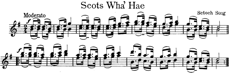 Scots Wha' Hae Violin Sheet Music