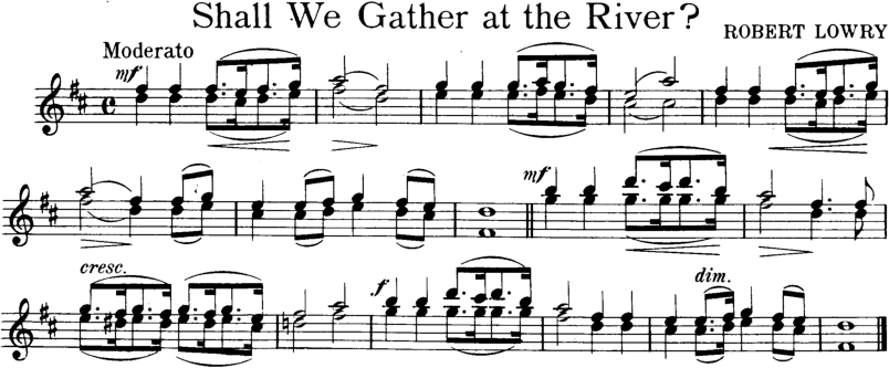 Shall We Gather At the River Violin Sheet Music