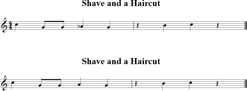 Shave And a Haircut Violin Sheet Music