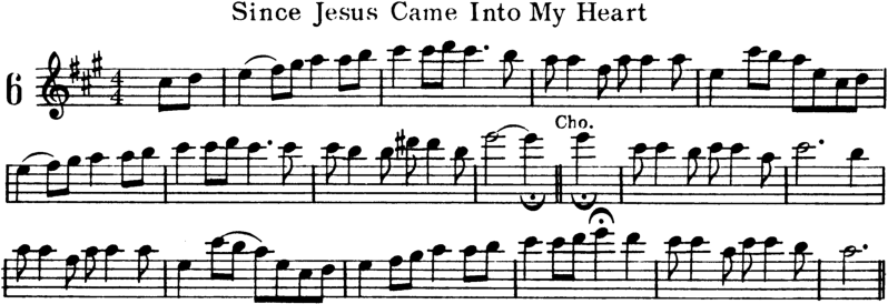 Since Jesus Came Into My Heart Violin Sheet Music