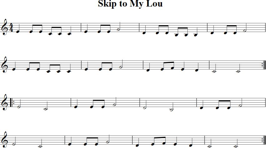 Skip To My Lou Violin Sheet Music