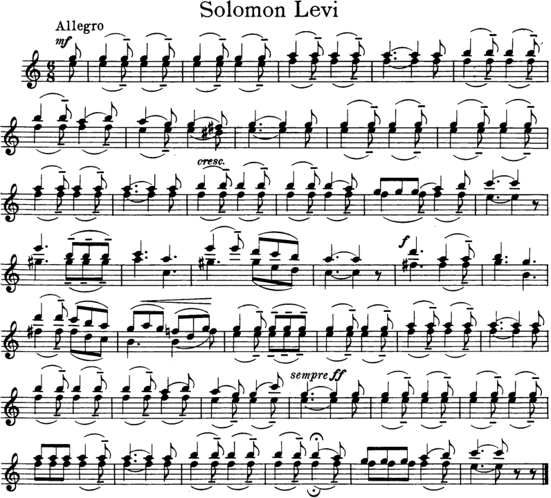 Solomon Levi Violin Sheet Music