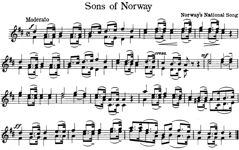 Sons of Norway Violin Sheet Music