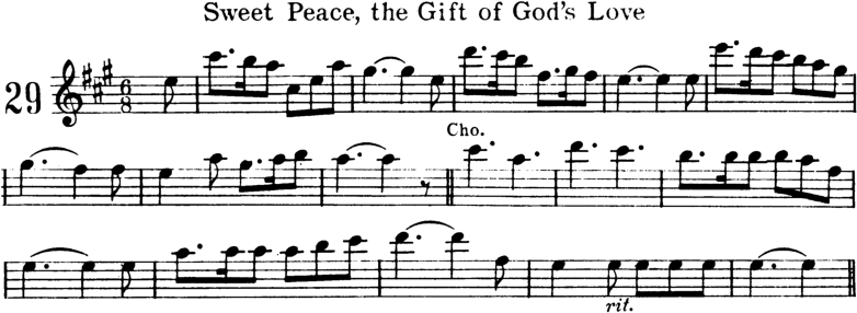 Sweet Peace the Gift of Gods Love Violin Sheet Music