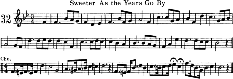 Sweeter As the Years Go By Violin Sheet Music