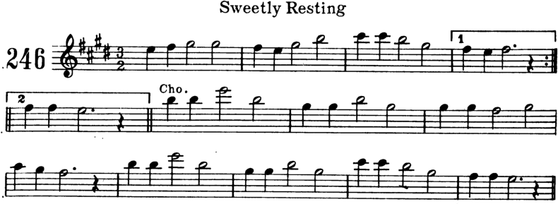 Sweetly Resting Violin Sheet Music