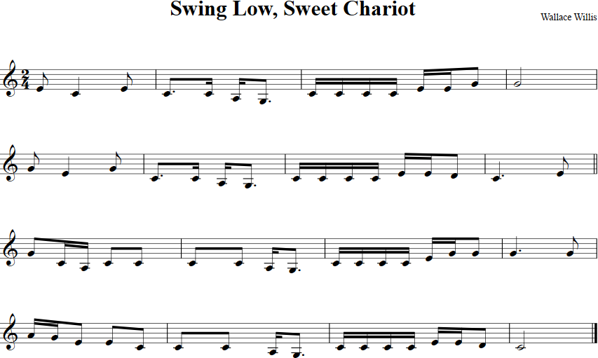 Swing Low Sweet Chariot Violin Sheet Music