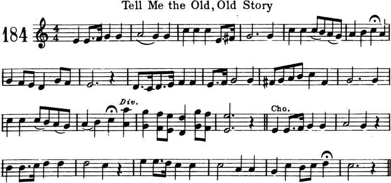 Tell Me the Old Old Story Violin Sheet Music
