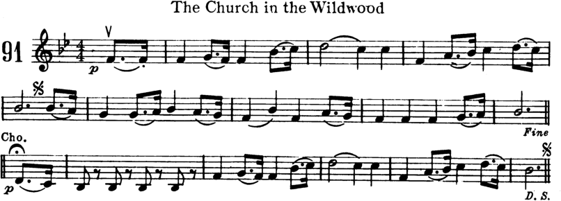The Church In the Wildwood Violin Sheet Music