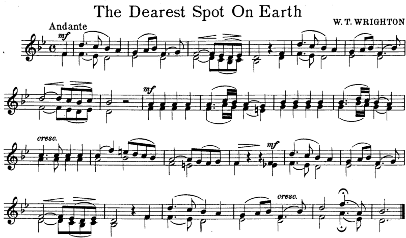 The Dearest Spot On Earth Violin Sheet Music