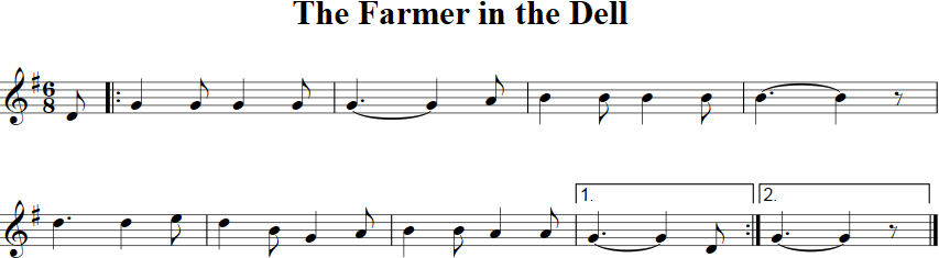 The Farmer In the Dell Violin Sheet Music
