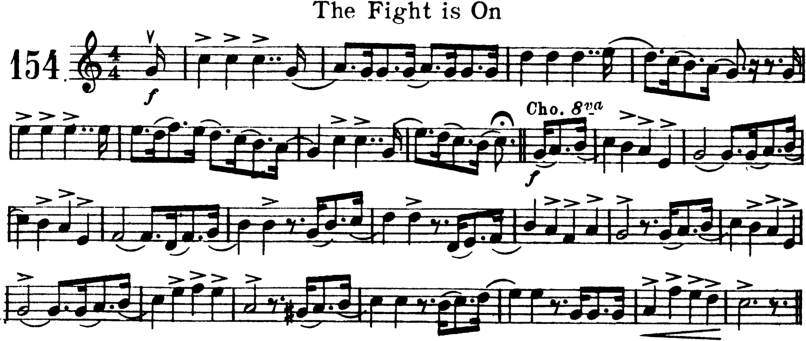 The Fight Is On Violin Sheet Music