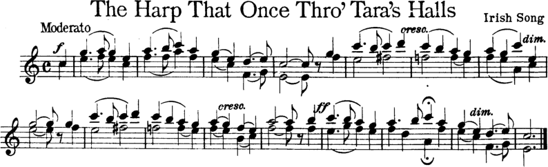 The Harp That Once Thro' Taras Hall Violin Sheet Music