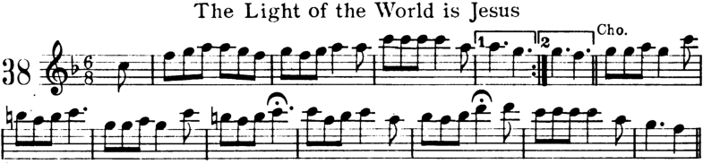 The Light of the World Is Jesus Violin Sheet Music