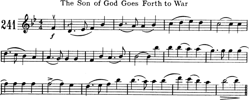 The Son of God Goes Forth To War Violin Sheet Music