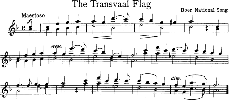 The Transval Flag Violin Sheet Music