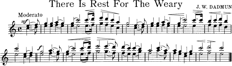 There Is Rest For the Weary Violin Sheet Music