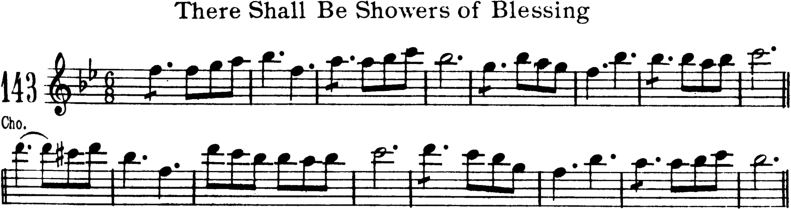 There Shall Be Showers of Blessing Violin Sheet Music