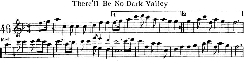 There'll Be No Dark Valley Violin Sheet Music